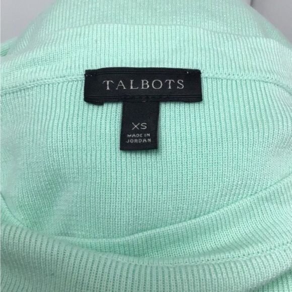 Talbots Women’s Long Sleeve Round Neck Button Down Sides Knit Top, Size XS - Picture 6 of 7